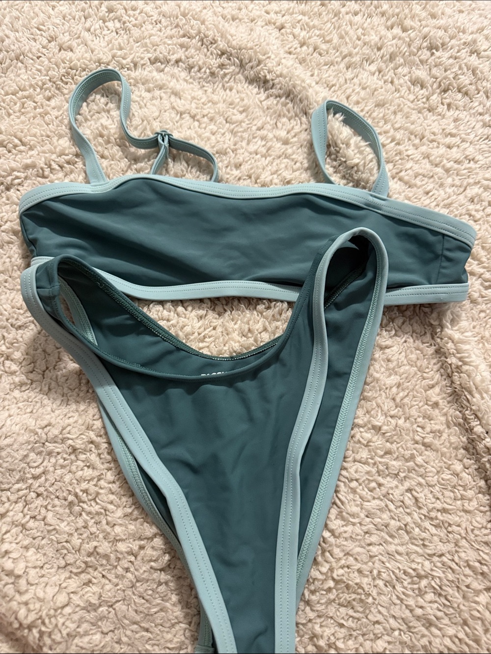 PacSun Teal Two-Piece Bikini with Light Trim